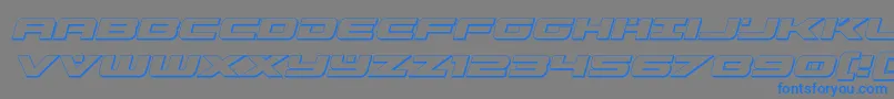 predataur3dital Font – Blue Fonts on Gray Background