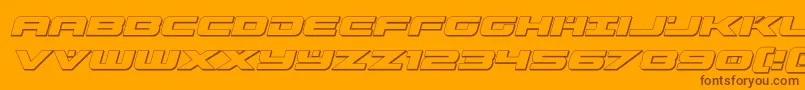 predataur3dital-fontti – ruskeat fontit oranssilla taustalla