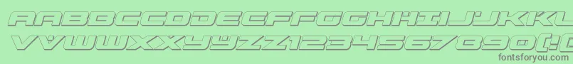 predataur3dital Font – Gray Fonts on Green Background