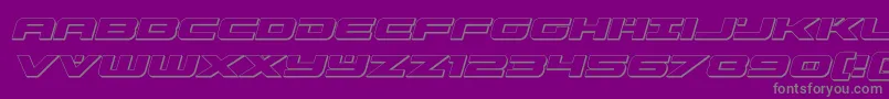 predataur3dital Font – Gray Fonts on Purple Background