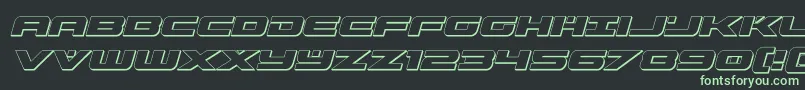 predataur3dital-Schriftart – Grüne Schriften auf schwarzem Hintergrund