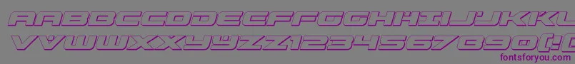 predataur3dital-Schriftart – Violette Schriften auf grauem Hintergrund
