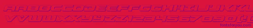 predataur3dital Font – Purple Fonts on Red Background