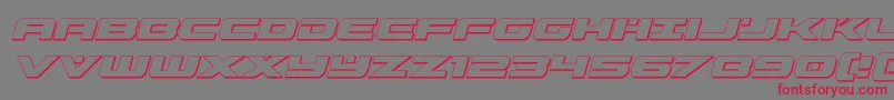 predataur3dital Font – Red Fonts on Gray Background
