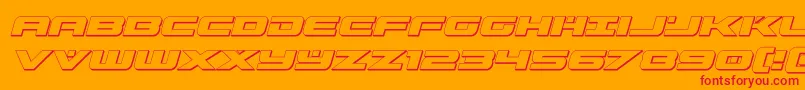 Police predataur3dital – polices rouges sur fond orange