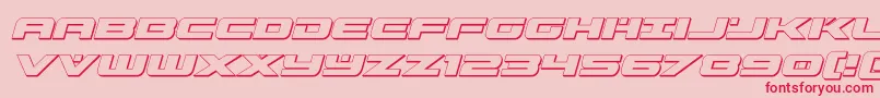 predataur3dital-Schriftart – Rote Schriften auf rosa Hintergrund