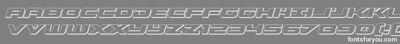 predataur3dital-Schriftart – Weiße Schriften auf grauem Hintergrund