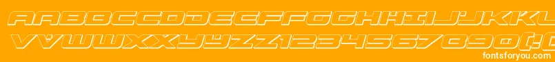 predataur3dital-fontti – valkoiset fontit oranssilla taustalla