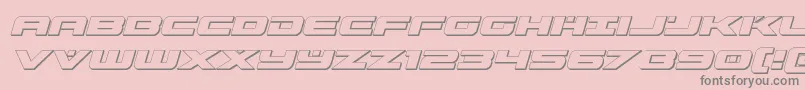 predataur3dital-Schriftart – Graue Schriften auf rosa Hintergrund