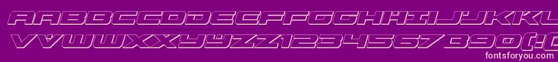 predataur3dital Font – Pink Fonts on Purple Background