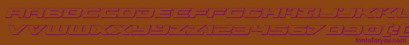 predataur3dital Font – Purple Fonts on Brown Background