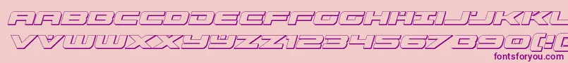 predataur3dital-Schriftart – Violette Schriften auf rosa Hintergrund