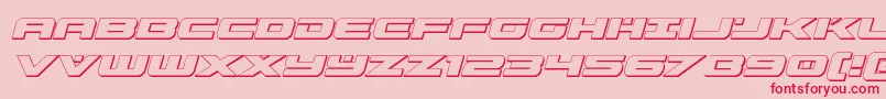 predataur3dital-Schriftart – Rote Schriften auf rosa Hintergrund