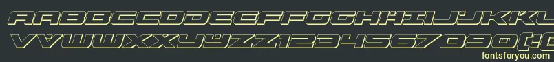 predataur3dital-Schriftart – Gelbe Schriften auf schwarzem Hintergrund