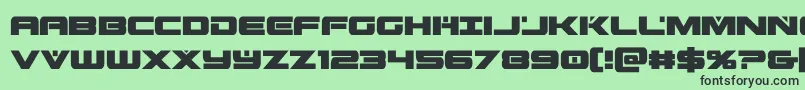 predataurcond Font – Black Fonts on Green Background