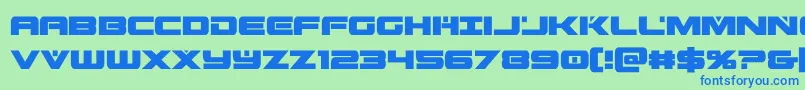 predataurcond Font – Blue Fonts on Green Background
