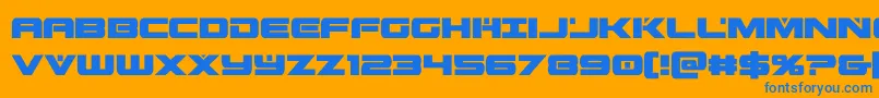 predataurcond Font – Blue Fonts on Orange Background