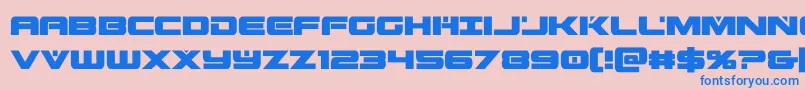 predataurcond Font – Blue Fonts on Pink Background