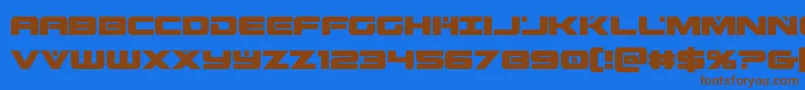 predataurcond Font – Brown Fonts on Blue Background