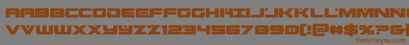 predataurcond Font – Brown Fonts on Gray Background