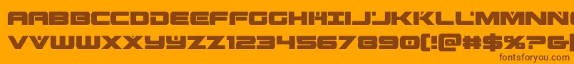 predataurcond Font – Brown Fonts on Orange Background