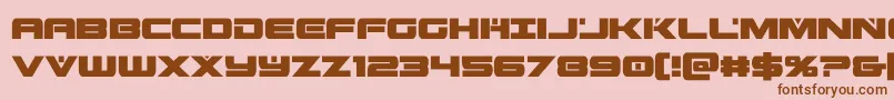 predataurcond Font – Brown Fonts on Pink Background