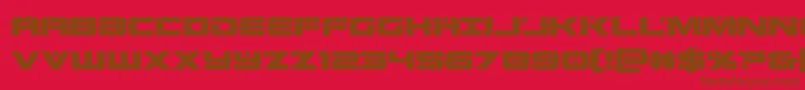 predataurcond Font – Brown Fonts on Red Background