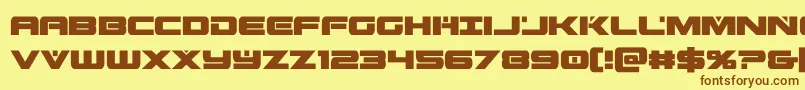 predataurcond Font – Brown Fonts on Yellow Background