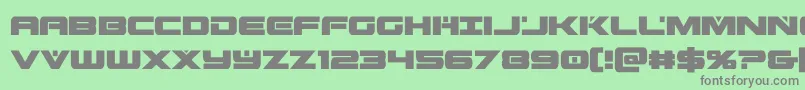 predataurcond Font – Gray Fonts on Green Background