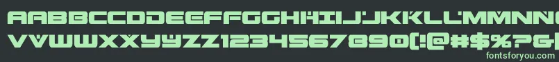 predataurcond Font – Green Fonts on Black Background