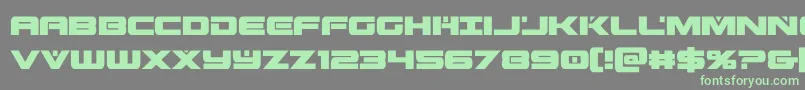 predataurcond Font – Green Fonts on Gray Background