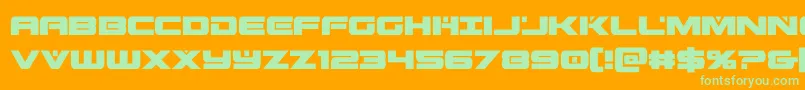 predataurcond Font – Green Fonts on Orange Background