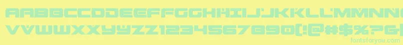 Fonte predataurcond – fontes verdes em um fundo amarelo