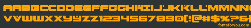 predataurcond Font – Orange Fonts on Black Background