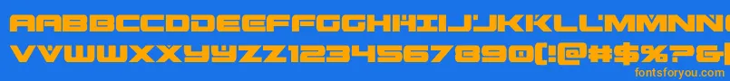 predataurcond Font – Orange Fonts on Blue Background