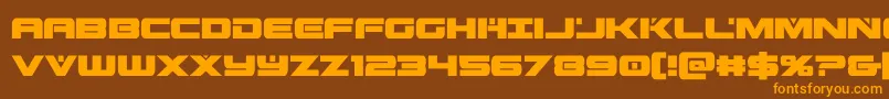 predataurcond Font – Orange Fonts on Brown Background