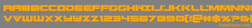 predataurcond Font – Orange Fonts on Gray Background