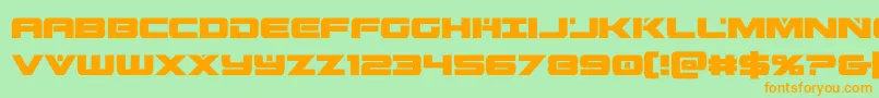 predataurcond Font – Orange Fonts on Green Background