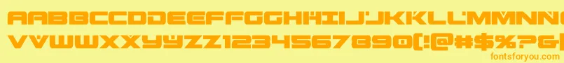 predataurcond Font – Orange Fonts on Yellow Background