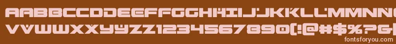 predataurcond Font – Pink Fonts on Brown Background