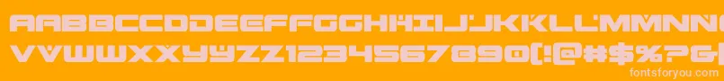 predataurcond Font – Pink Fonts on Orange Background