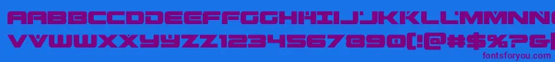 predataurcond Font – Purple Fonts on Blue Background