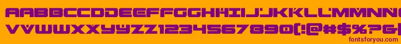 predataurcond Font – Purple Fonts on Orange Background