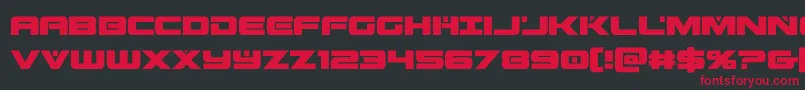 predataurcond Font – Red Fonts on Black Background