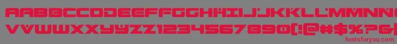 predataurcond Font – Red Fonts on Gray Background