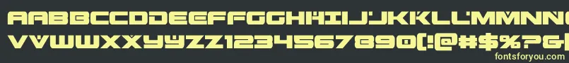 predataurcond Font – Yellow Fonts on Black Background