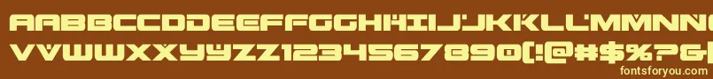 predataurcond Font – Yellow Fonts on Brown Background