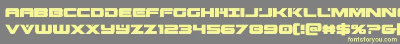 predataurcond Font – Yellow Fonts on Gray Background
