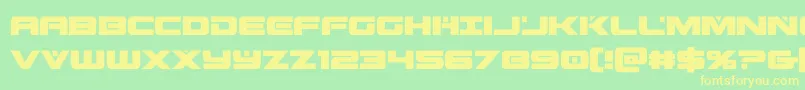 predataurcond Font – Yellow Fonts on Green Background
