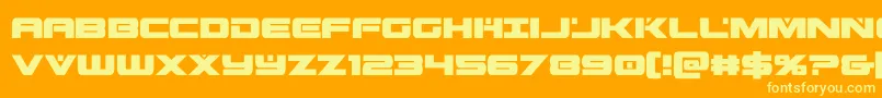 predataurcond Font – Yellow Fonts on Orange Background